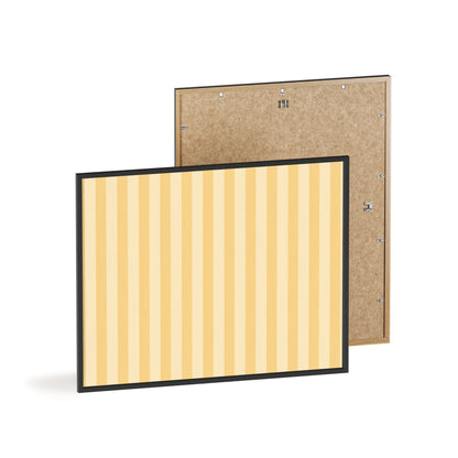 Buttercup Stripe Wood Framed Posters
