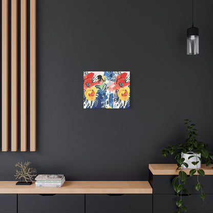 Abstract Flora Stretched Canvas Wall Art