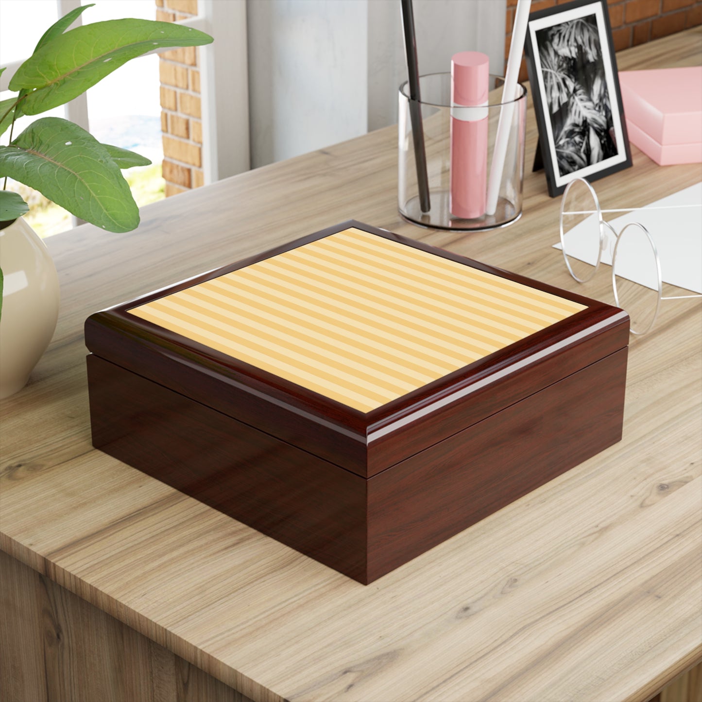 Buttercup Stripe Jewelry Box