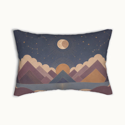 Celestial Vale Rectangular Throw Pillow