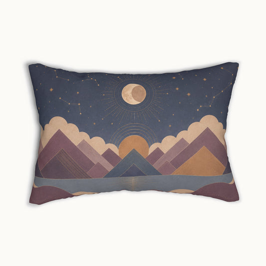 Celestial Vale Rectangular Throw Pillow