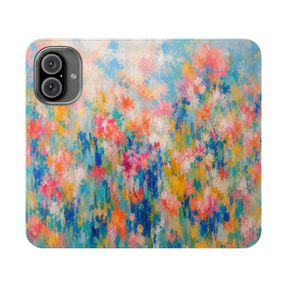 Chromatic Meadow Vegan Leather Flip Case