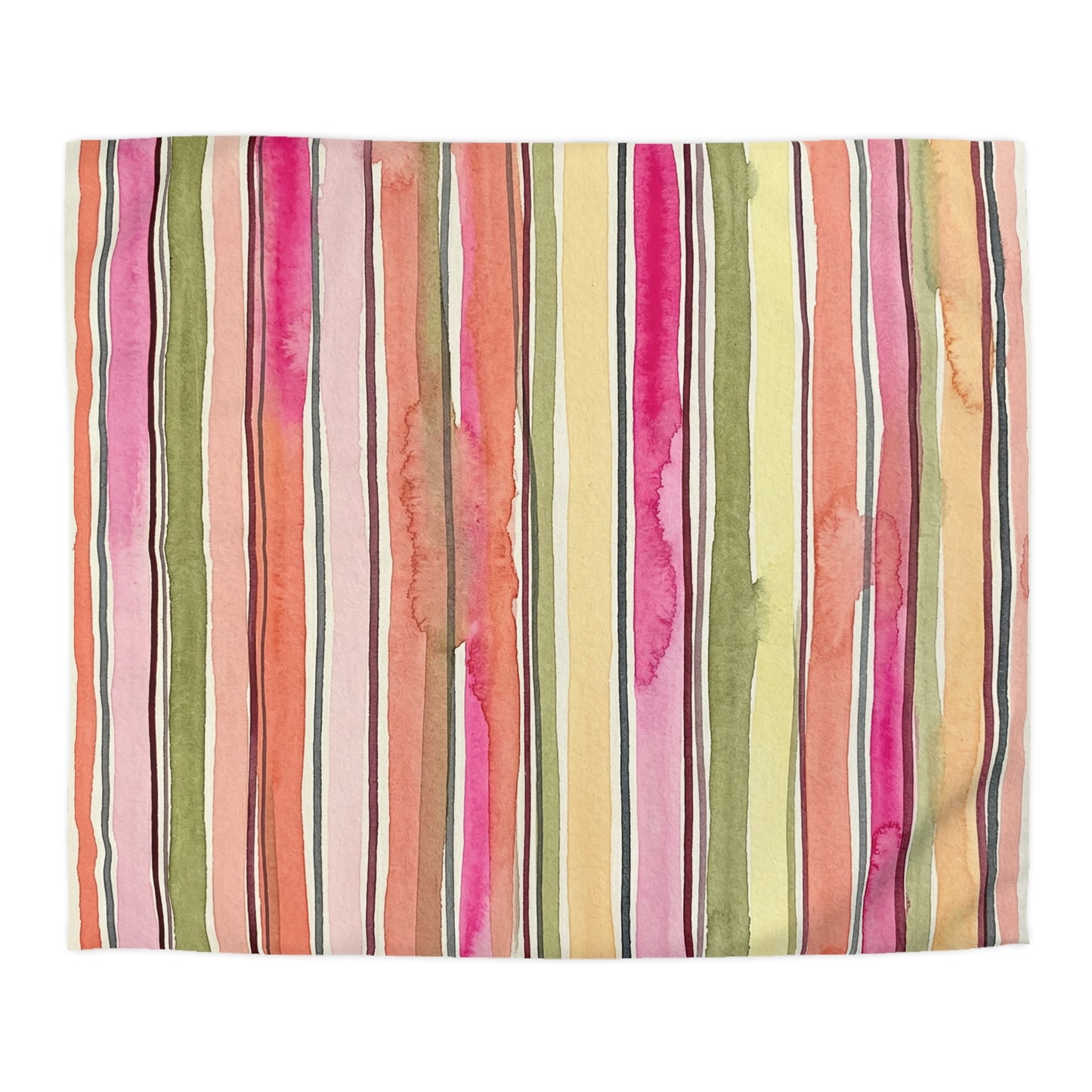 Summer Stripe Microfiber Duvet Cover
