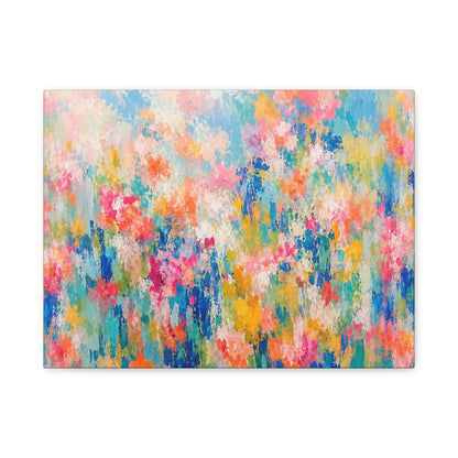 Chromatic Meadow Stretched Canvas Wall Art