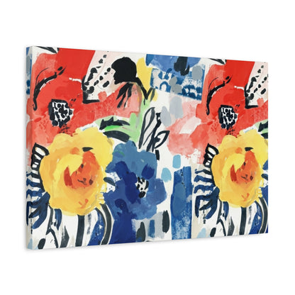 Abstract Flora Stretched Canvas Wall Art