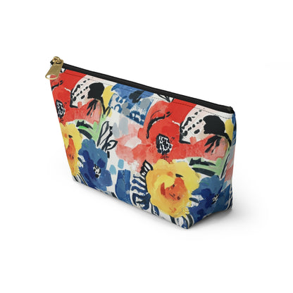 Abstract Flora Accessory Pouch