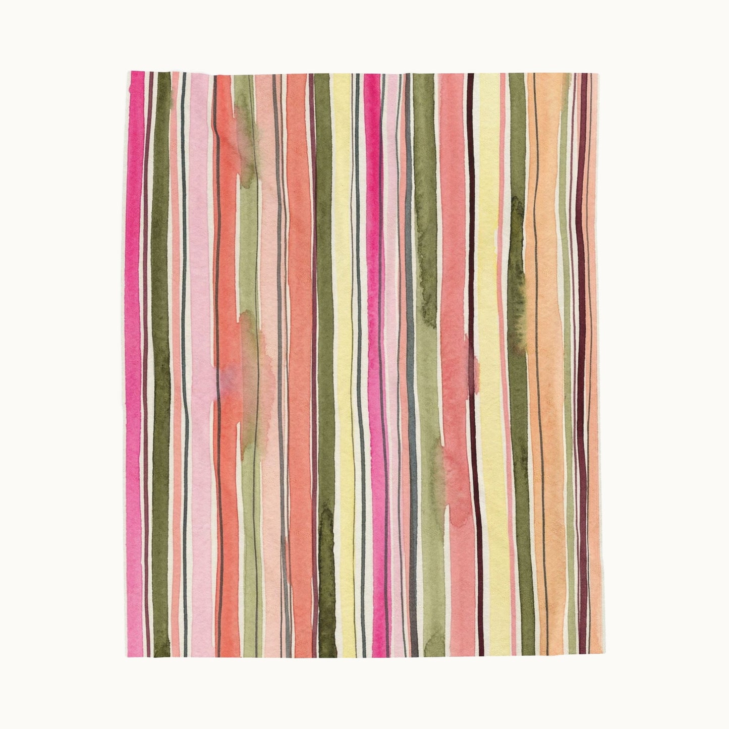 Summer Stripe Velveteen Plush Blanket