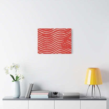 Scarlet Tide Stretched Canvas Wall Art