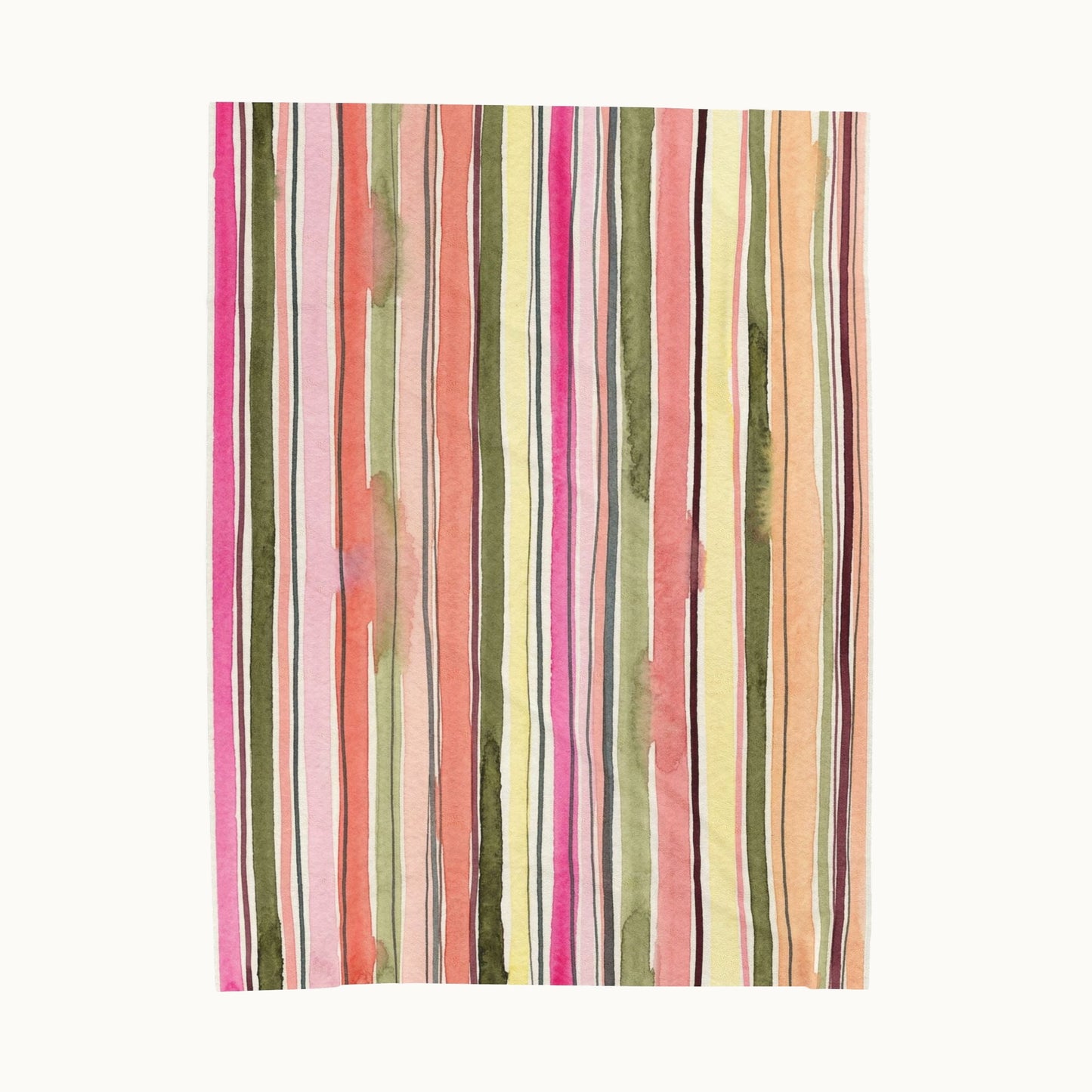 Summer Stripe Velveteen Plush Blanket