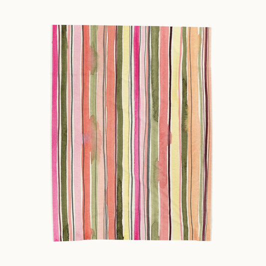 Summer Stripe Velveteen Plush Blanket