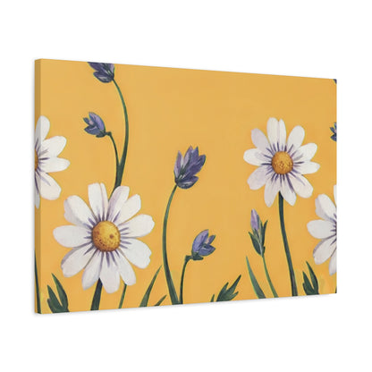 Spring Daisies Stretched Canvas Wall Art