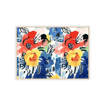 Abstract Flora Wood Framed Posters