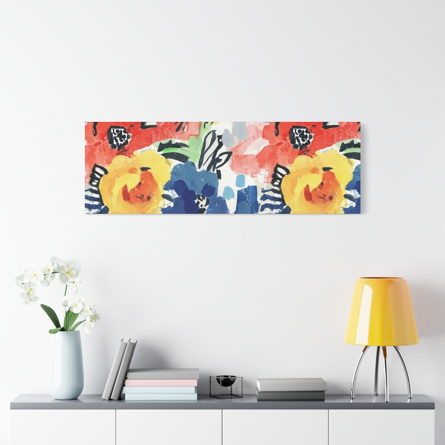 Abstract Flora Stretched Canvas Wall Art