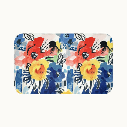 Abstract Flora Bath Mat