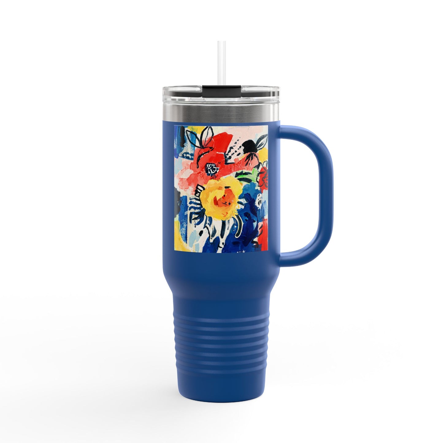 Abstract Flora 40oz Insulated Travel Mug