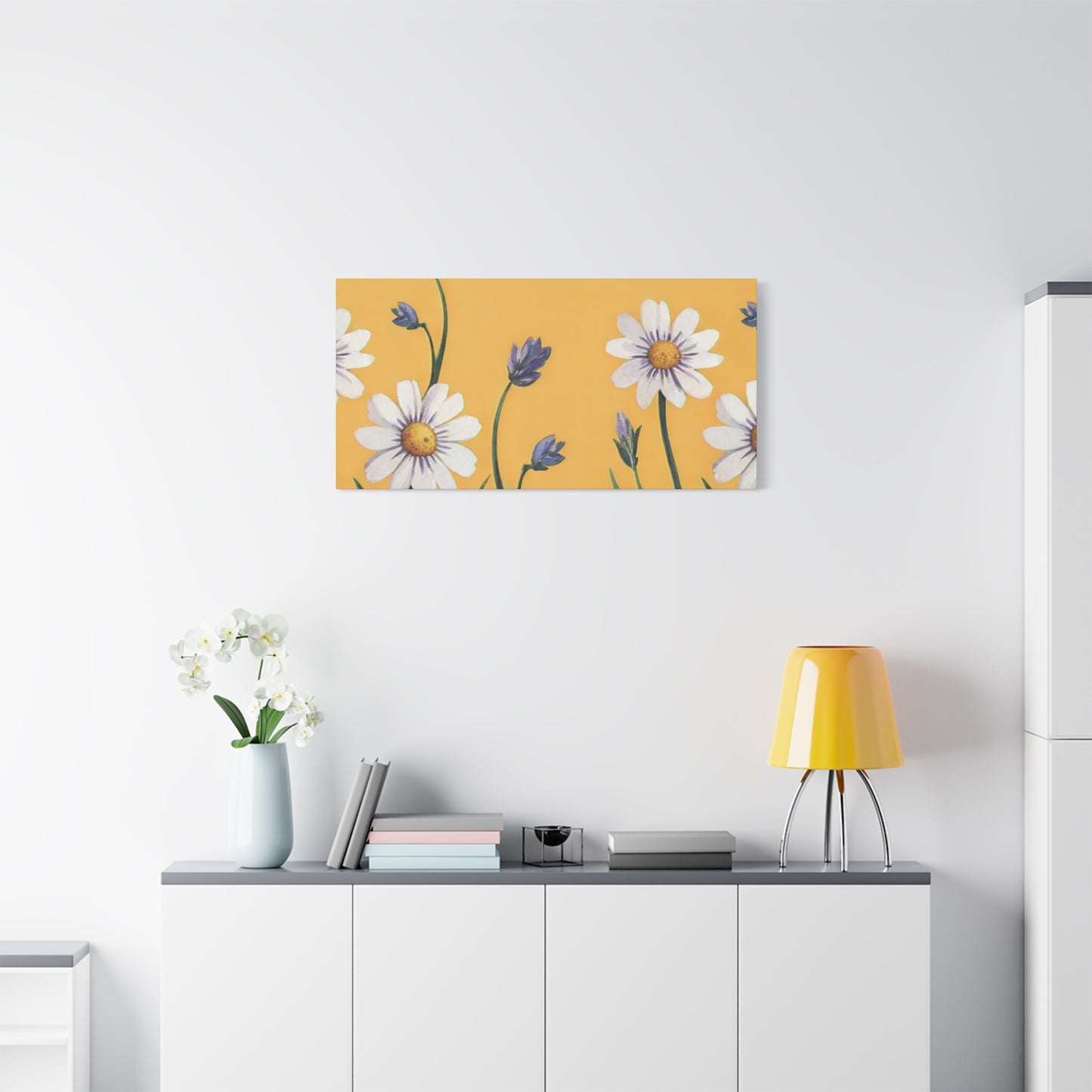 Spring Daisies Stretched Canvas Wall Art