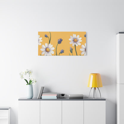 Spring Daisies Stretched Canvas Wall Art