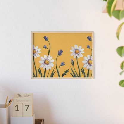 Spring Daisies Wood Framed Posters