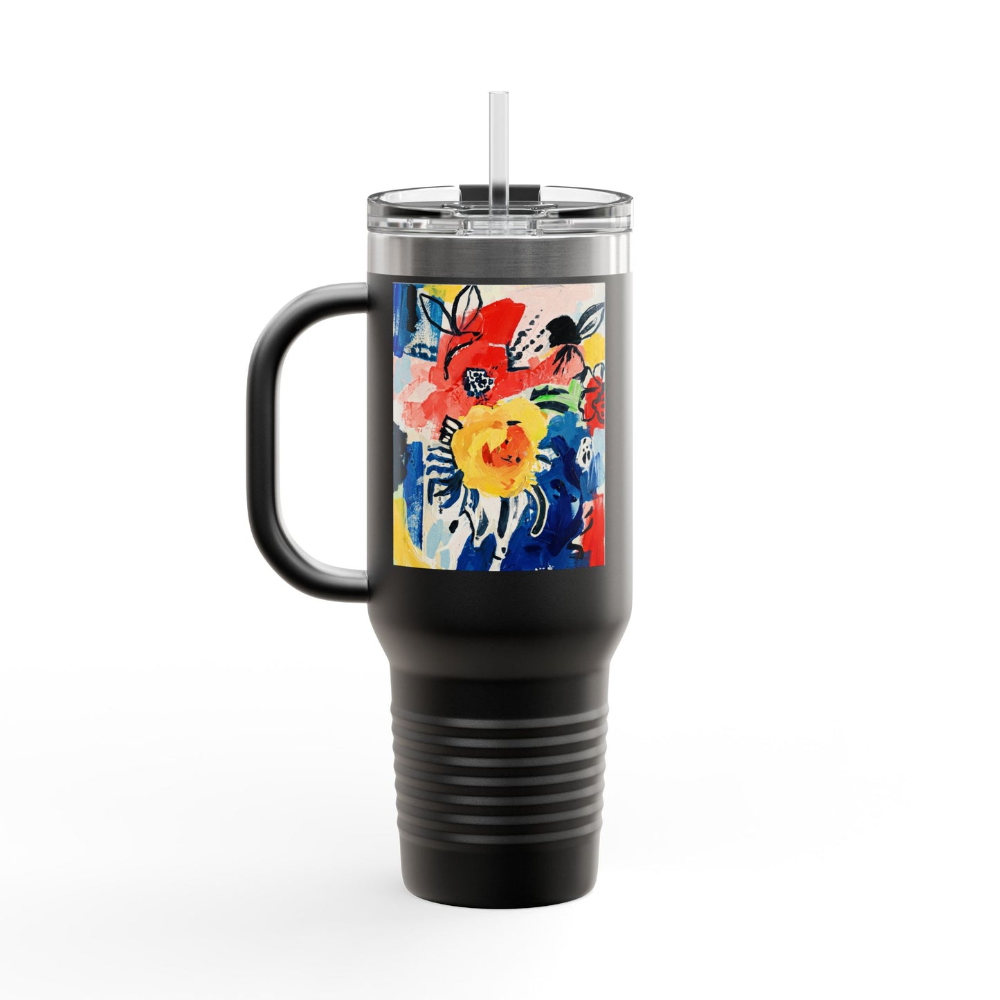 Abstract Flora 40oz Insulated Travel Mug