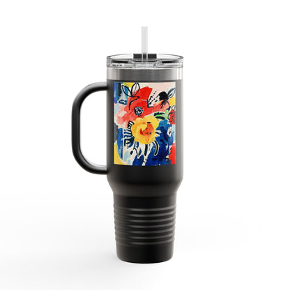 Abstract Flora 40oz Insulated Travel Mug