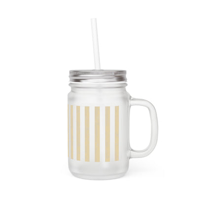 Buttercup Stripe Mason Jar Tumbler