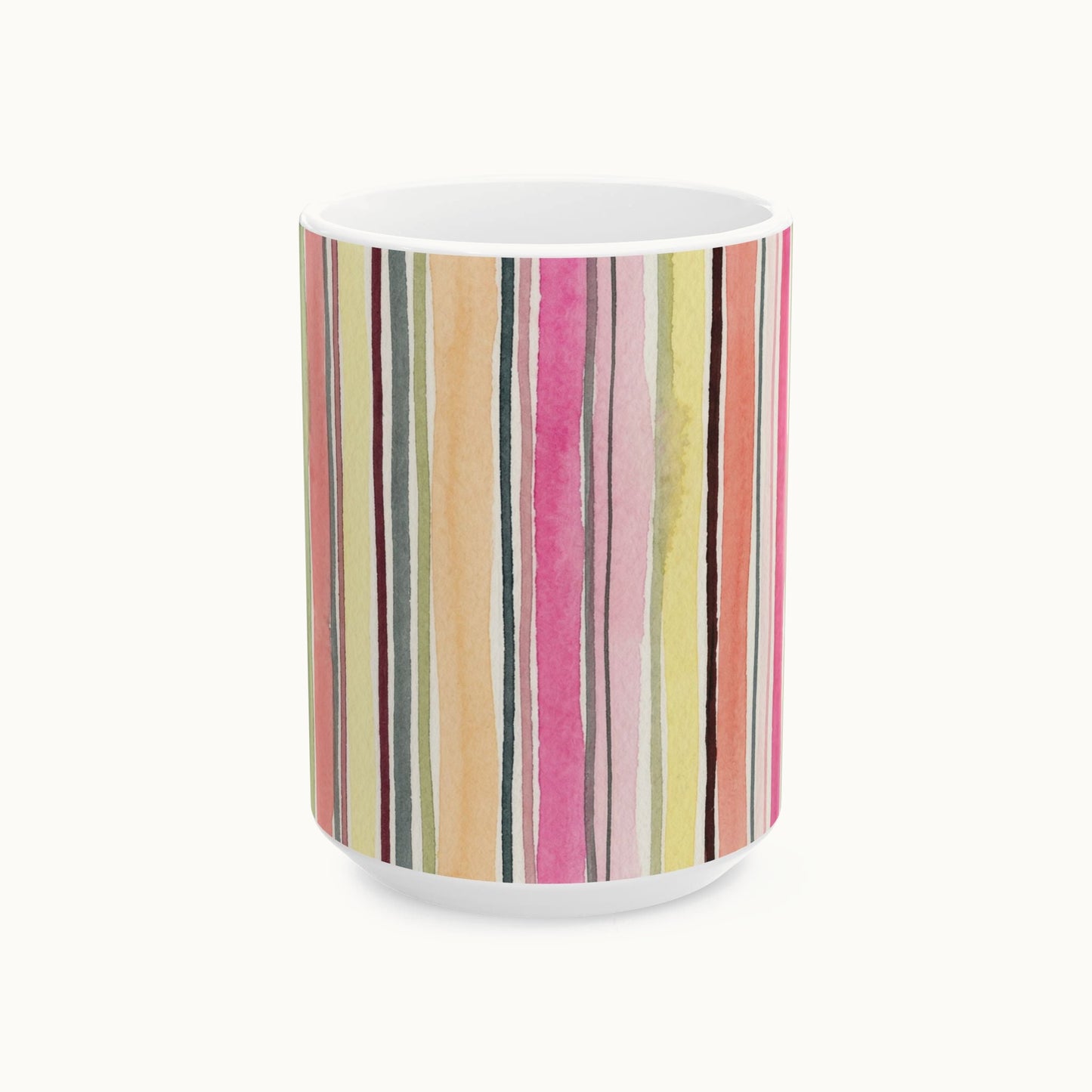 Summer Stripe Ceramic Mug