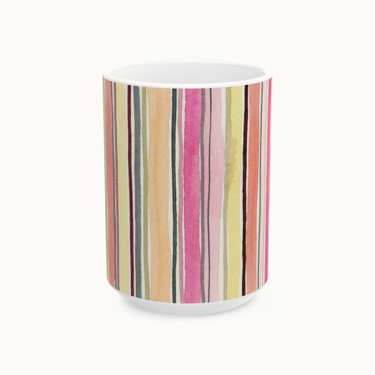 Summer Stripe Ceramic Mug