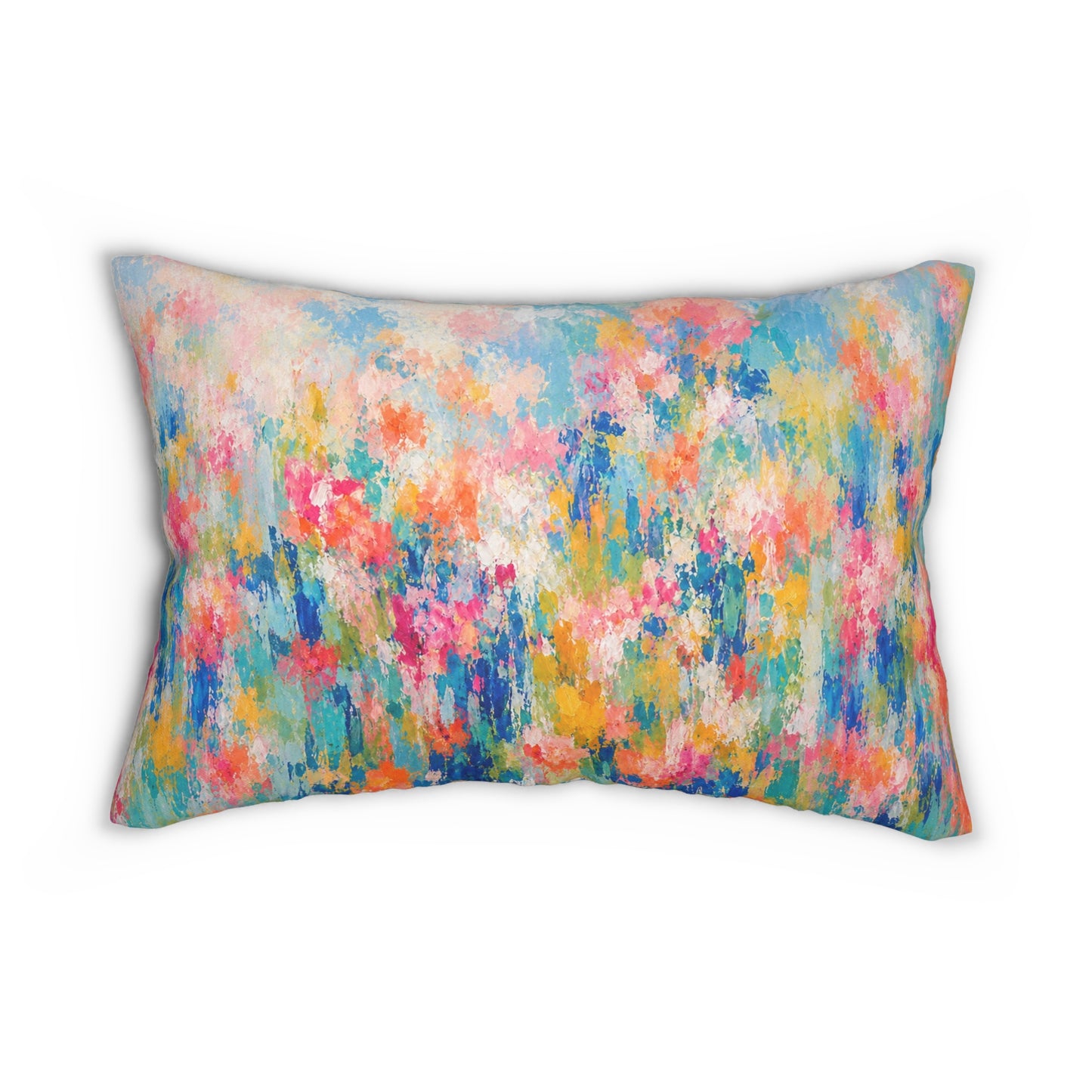 Chromatic Meadow Rectangular Throw Pillow