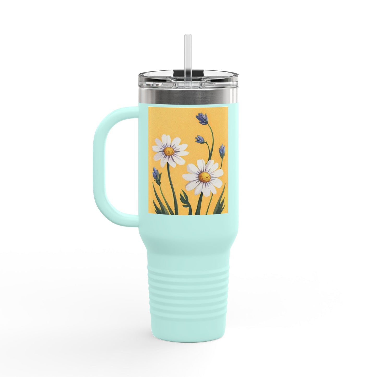 Spring Daisies 40oz Insulated Travel Mug