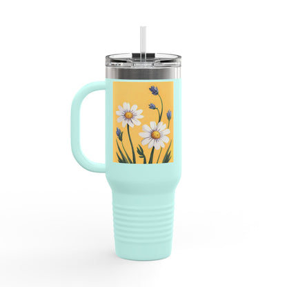 Spring Daisies 40oz Insulated Travel Mug