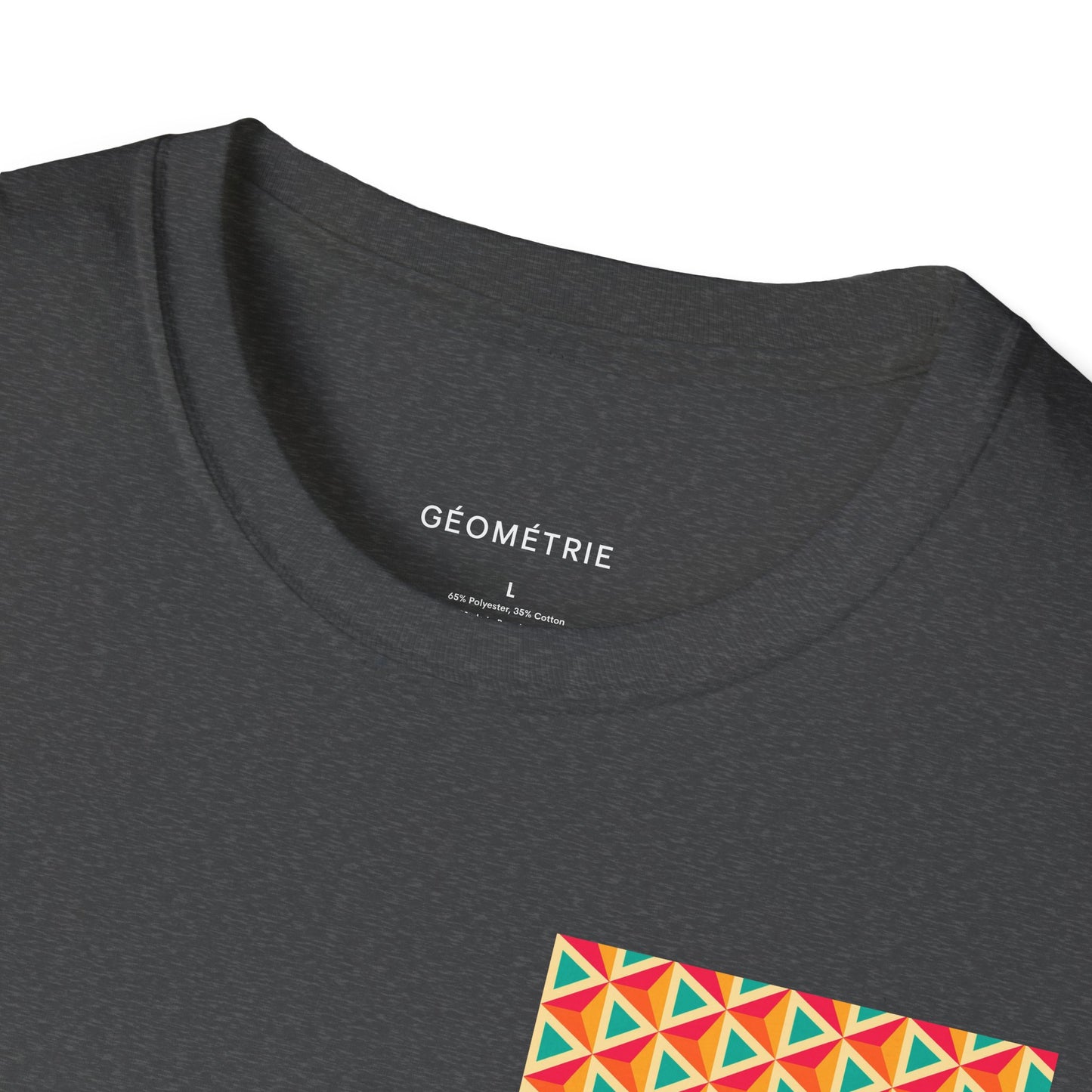 Geometric Pattern Unisex Softstyle T-Shirt, Casual Tee, Gift for Him/Her, Summer Wear, Trendy Streetwear, Cool Graphic Tee