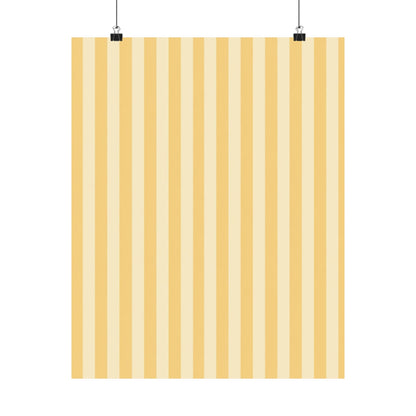 Buttercup Stripe Art Poster
