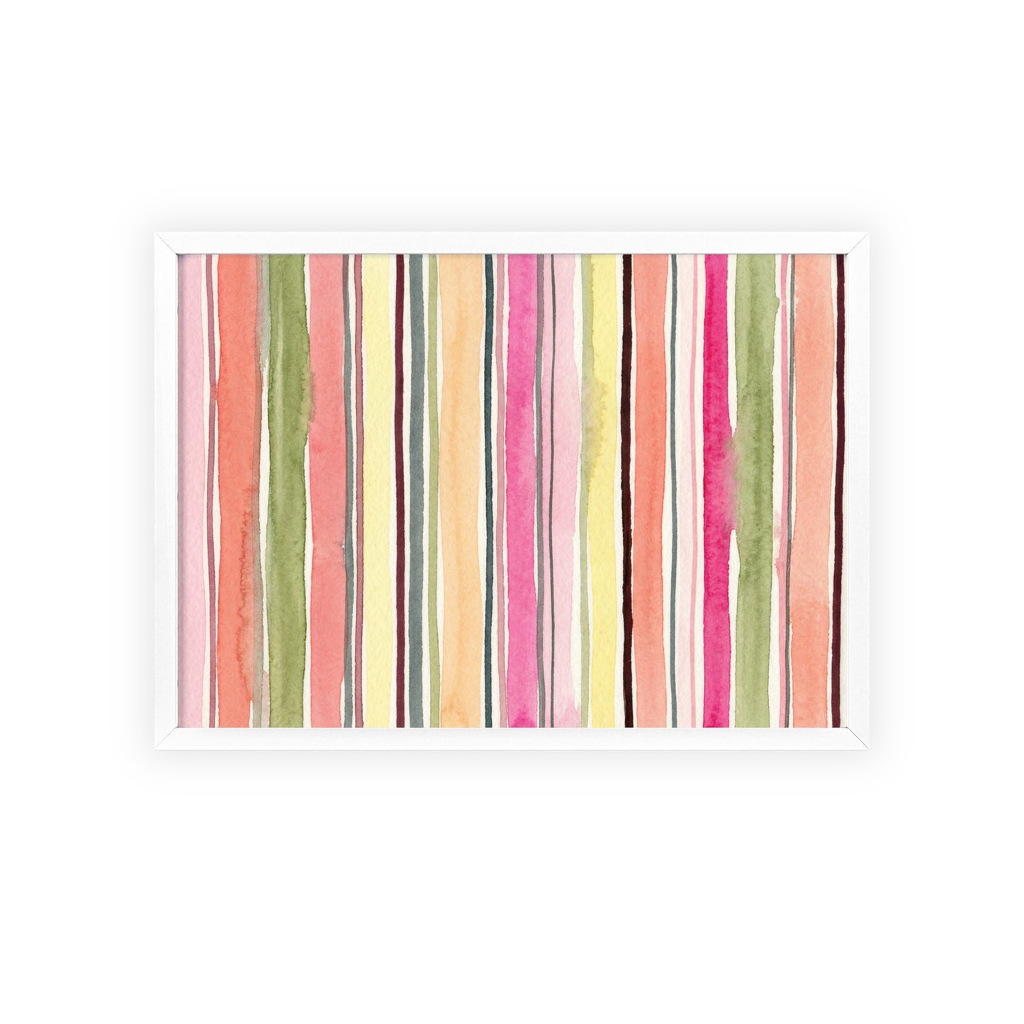 Summer Stripe Wood Framed Posters