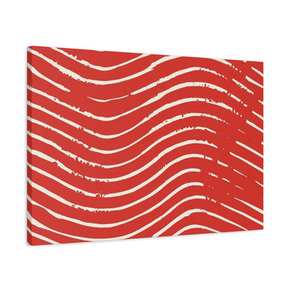 Scarlet Tide Stretched Canvas Wall Art