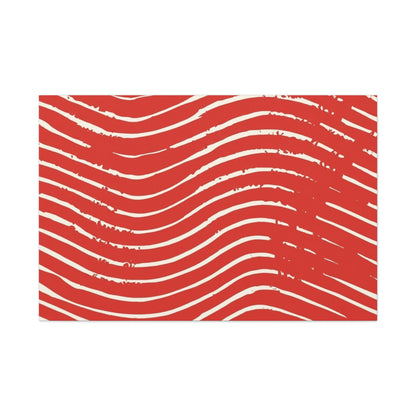 Scarlet Tide Stretched Canvas Wall Art