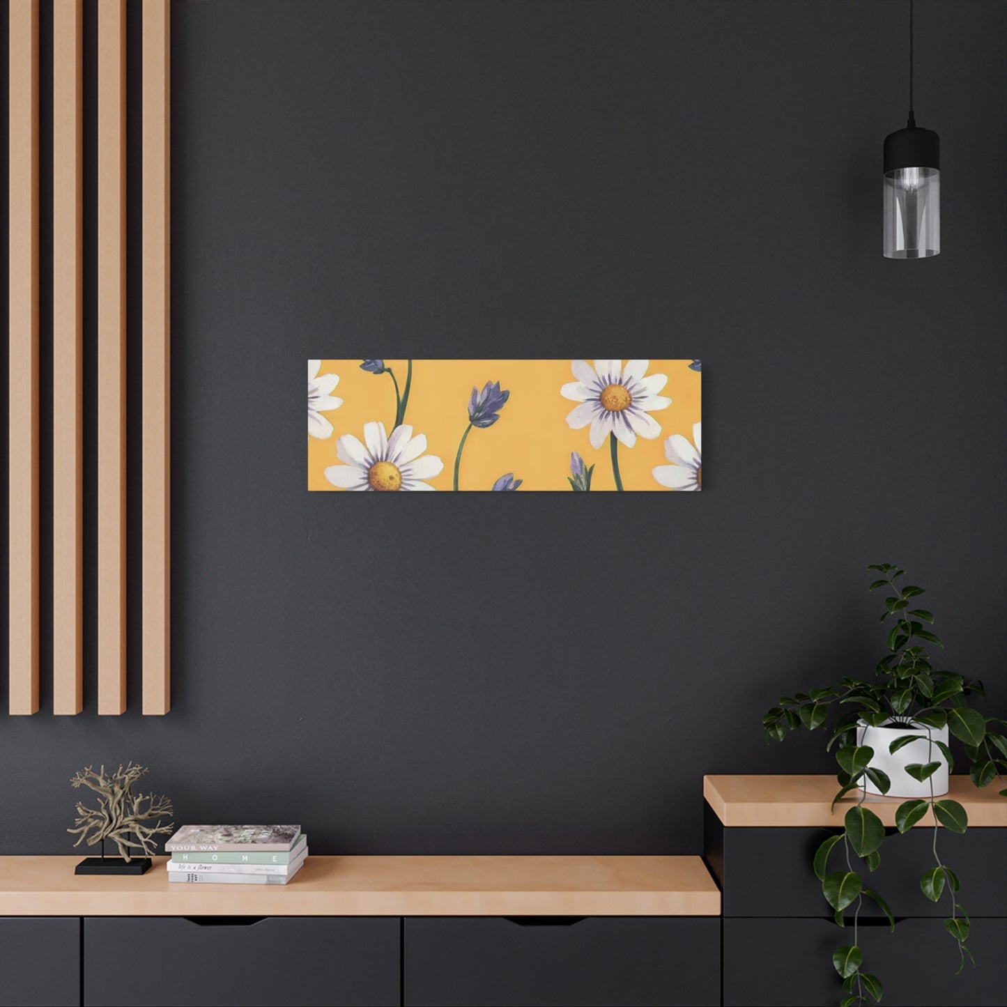 Spring Daisies Stretched Canvas Wall Art