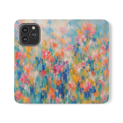 Chromatic Meadow Vegan Leather Flip Case