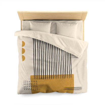 Ochre Cadence Microfiber Duvet Cover