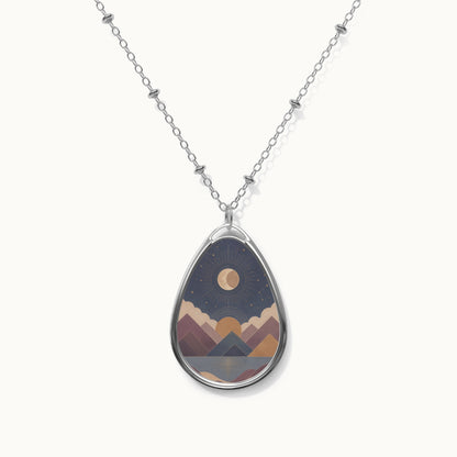 Celestial Vale Oval Necklace