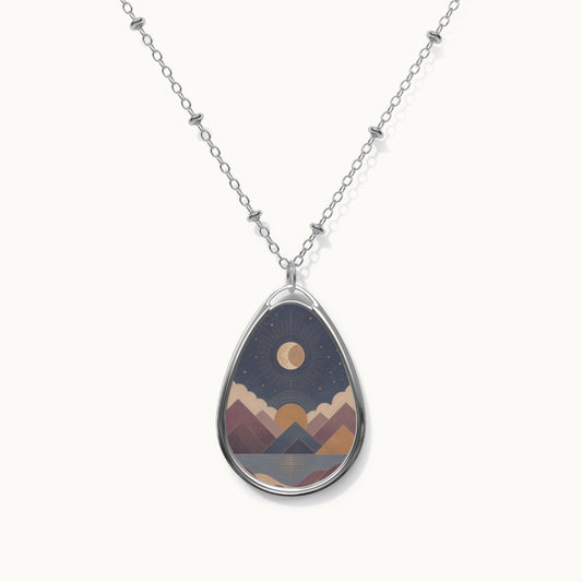Celestial Vale Oval Necklace