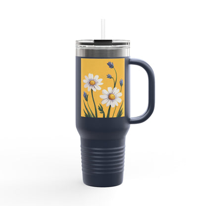 Spring Daisies 40oz Insulated Travel Mug