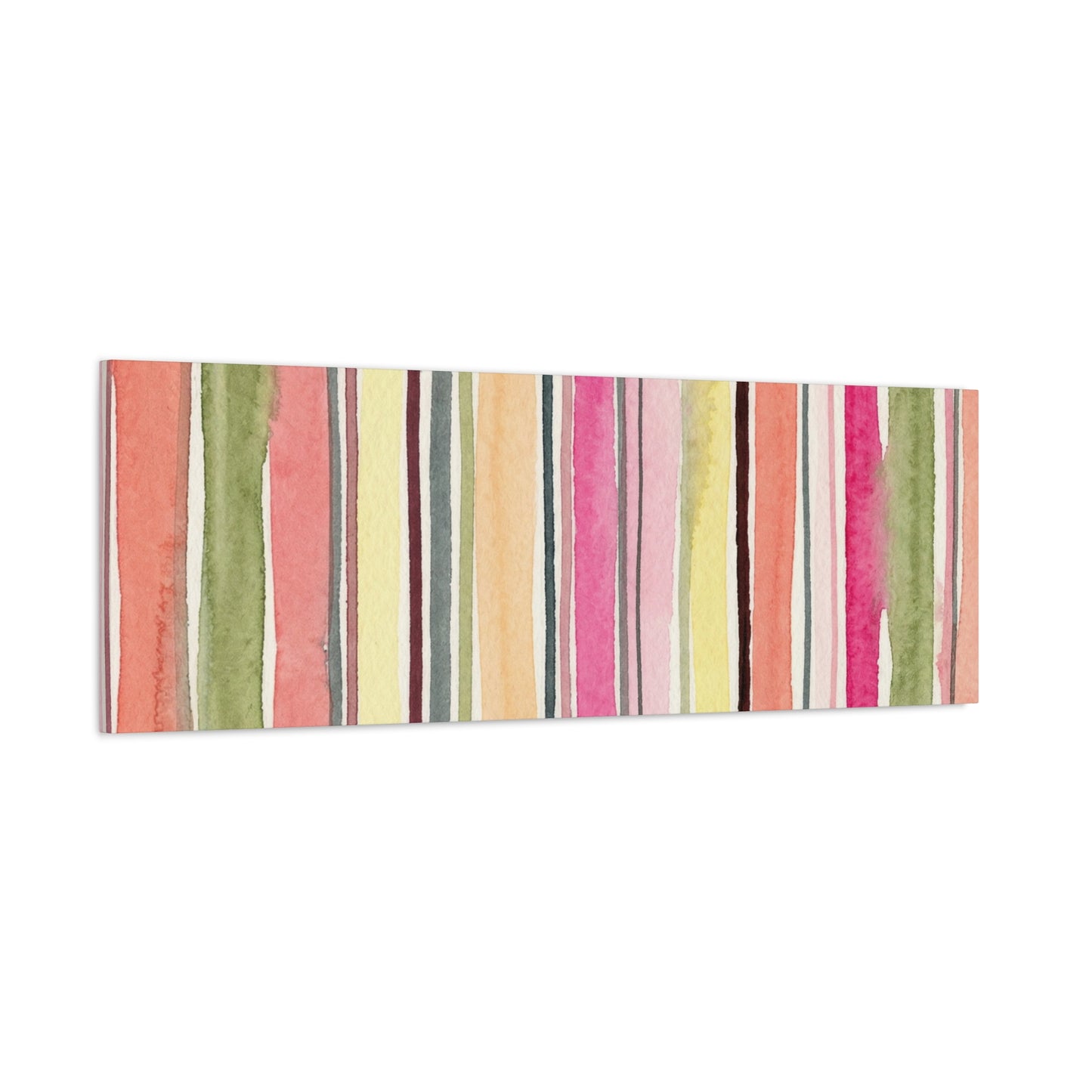 Summer Stripe Stretched Canvas Wall Art