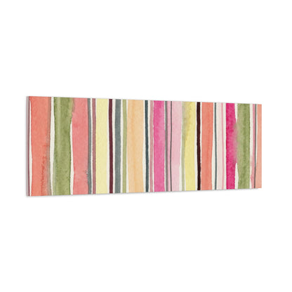 Summer Stripe Stretched Canvas Wall Art