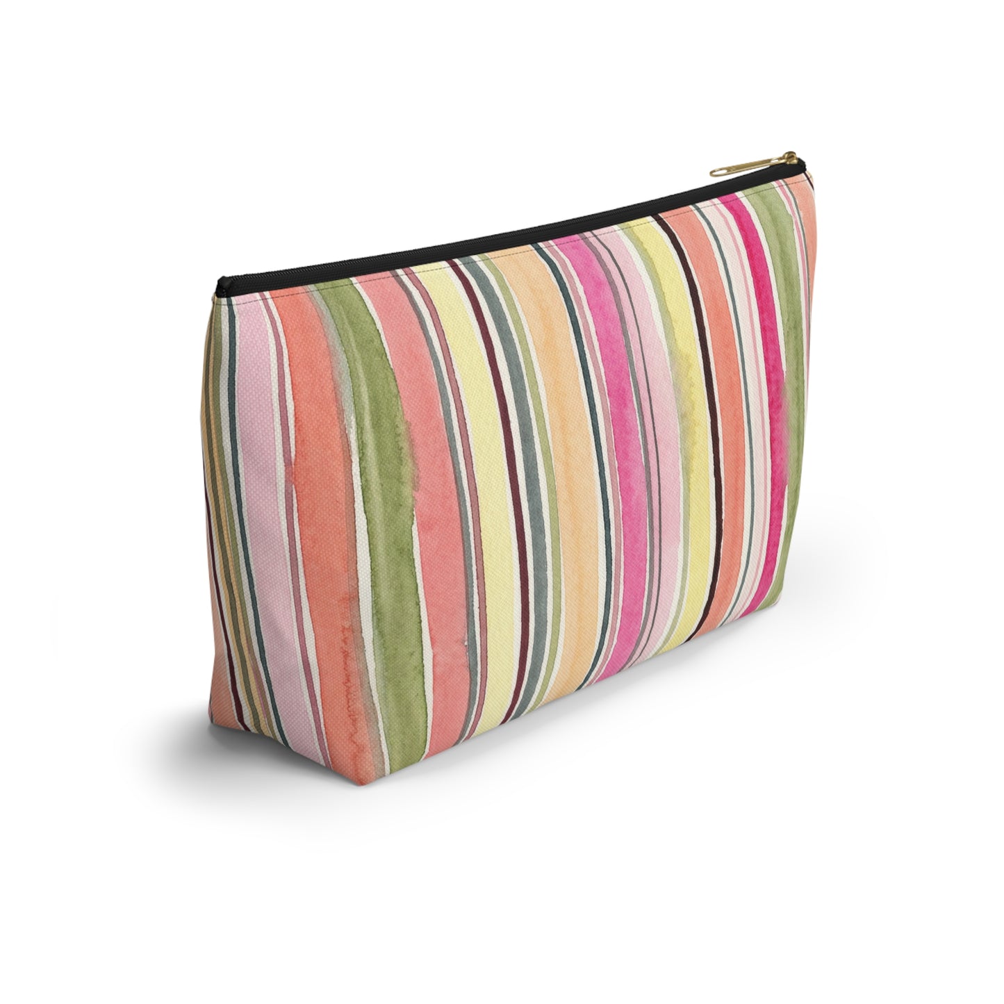 Summer Stripe Accessory Pouch with T-bottom