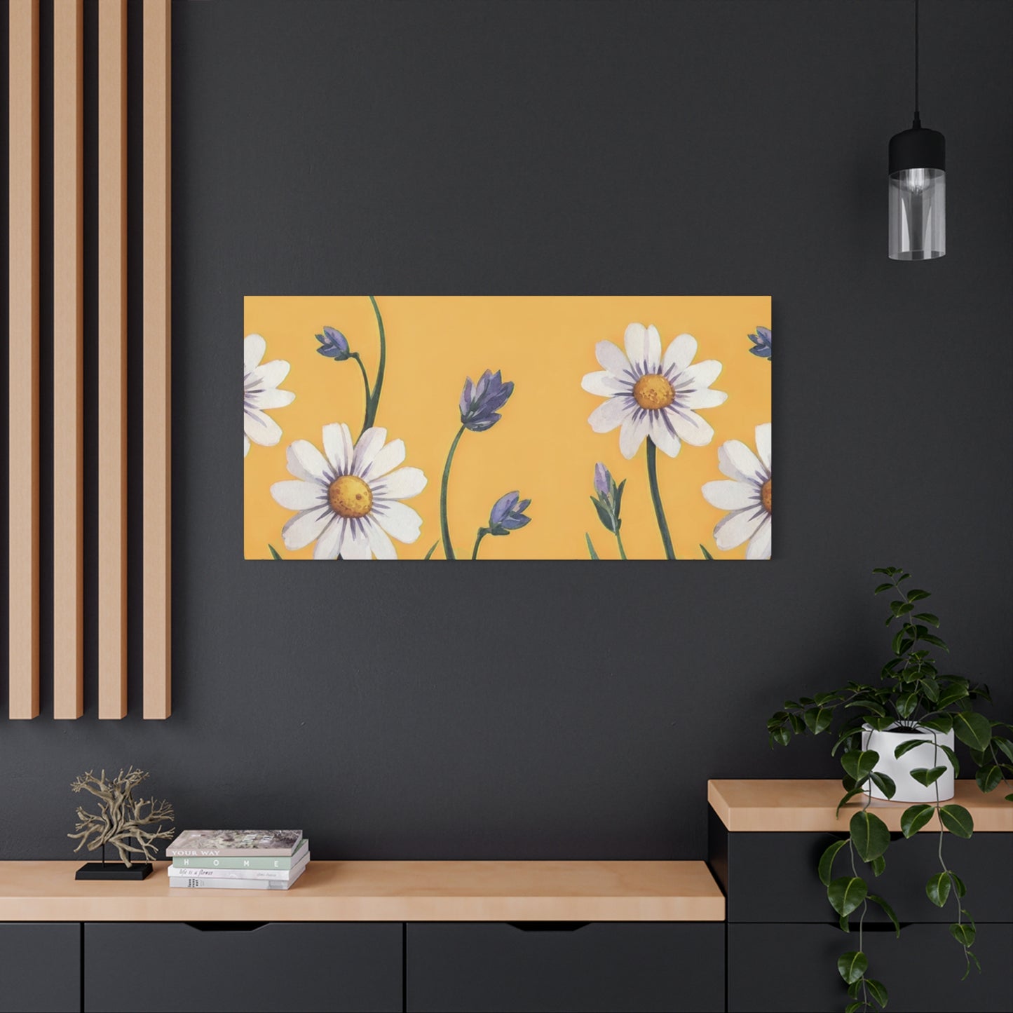 Spring Daisies Stretched Canvas Wall Art