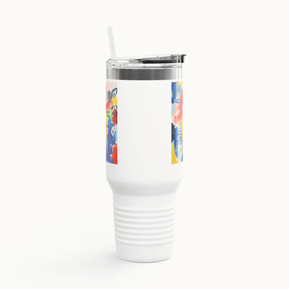 Abstract Flora 40oz Insulated Travel Mug