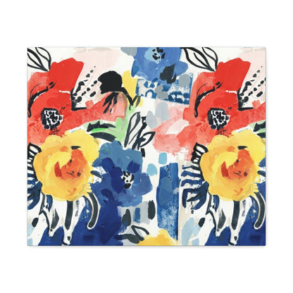 Abstract Flora Stretched Canvas Wall Art