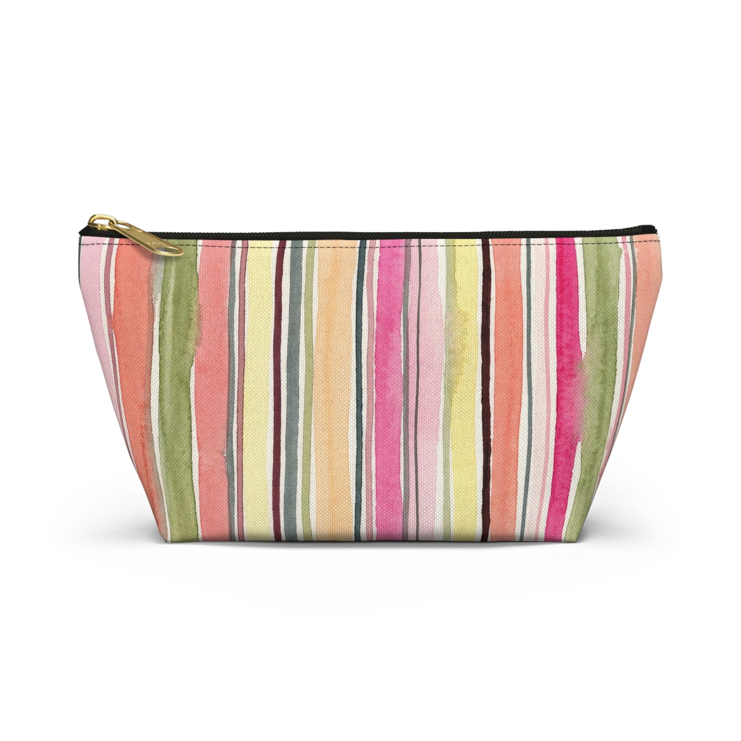 Summer Stripe Accessory Pouch with T-bottom