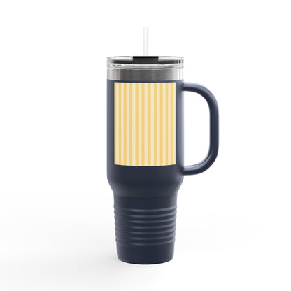 Buttercup Stripe 40oz Insulated Travel Mug