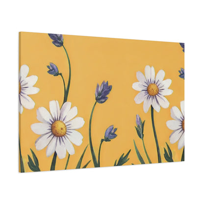 Spring Daisies Stretched Canvas Wall Art